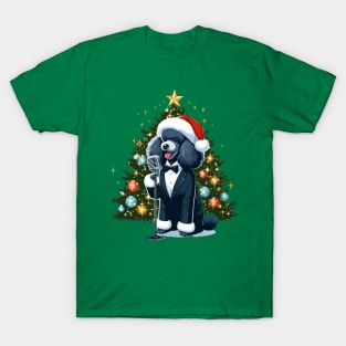 Poodle Dog Singing Christmas T-Shirt